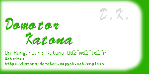 domotor katona business card